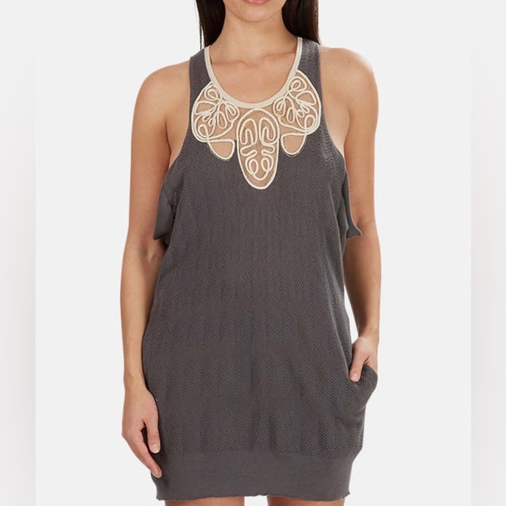 3.1 Phillip Lim Chevron Box Cut Dress Black